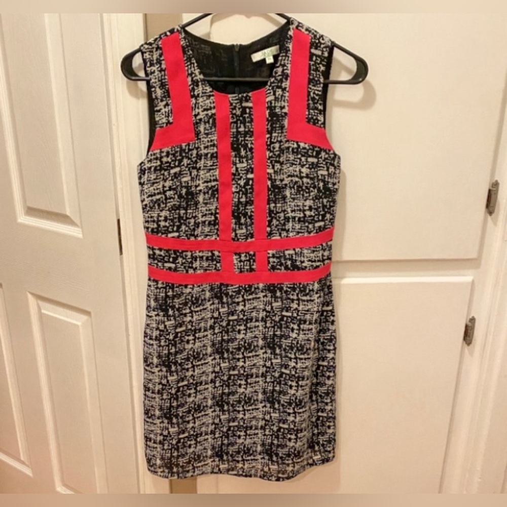 Anthropology Jade Melody Tam Mini Black White and Pink Dress Size XS